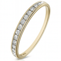9ct Gold 0.25 Carat Natural Diamond Channel Set Eternity Band Ring