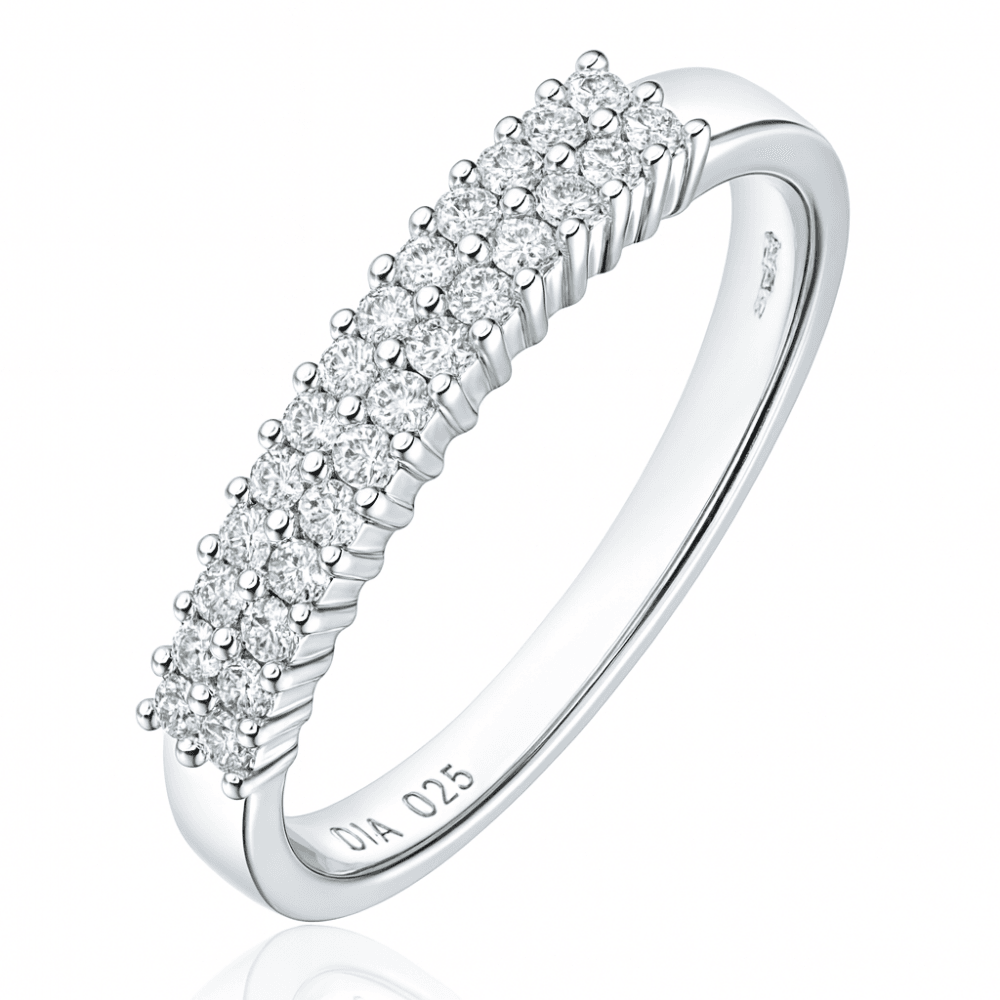 9ct White Gold 0.25ct Diamond Eternity Ring