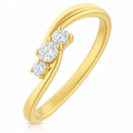 9ct Yellow Gold 0.33ct Diamond Trilogy Ring