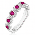 Diamond and Ruby Eternity Ring 9ct White Gold | Prime Jewellery