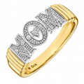 9ct Gold Natural Diamond Mum Ring