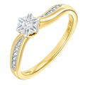 9ct Gold Natural Diamond Engagement Ring
