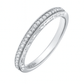 9ct White Gold 0.10 Carat Natural Diamond Eternity Band Ring