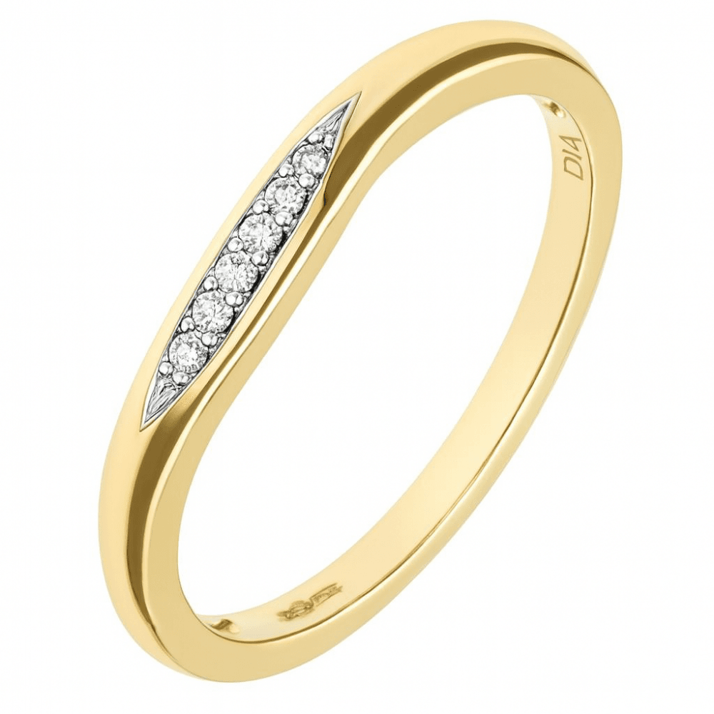 9ct Gold Natural Diamond Wedding Ring