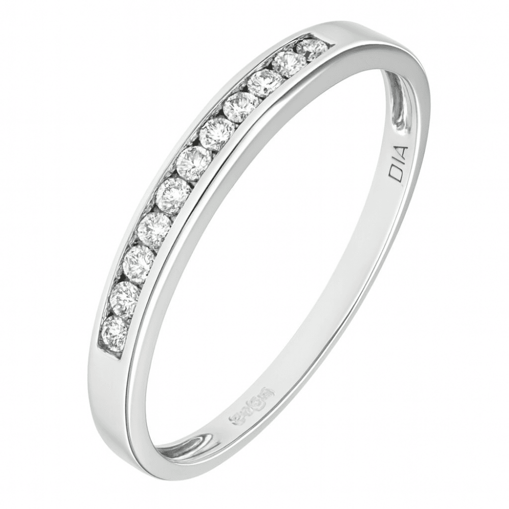 Diamond Eternity Band Ring 9ct White Gold | Prime Jewellery