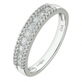 Diamond Tri-Band Eternity Ring 18ct White Gold | Prime Jewellery