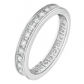 Diamond Channel Set Full Eternity Band Ring 18ct White Gold | Prime Jewellery