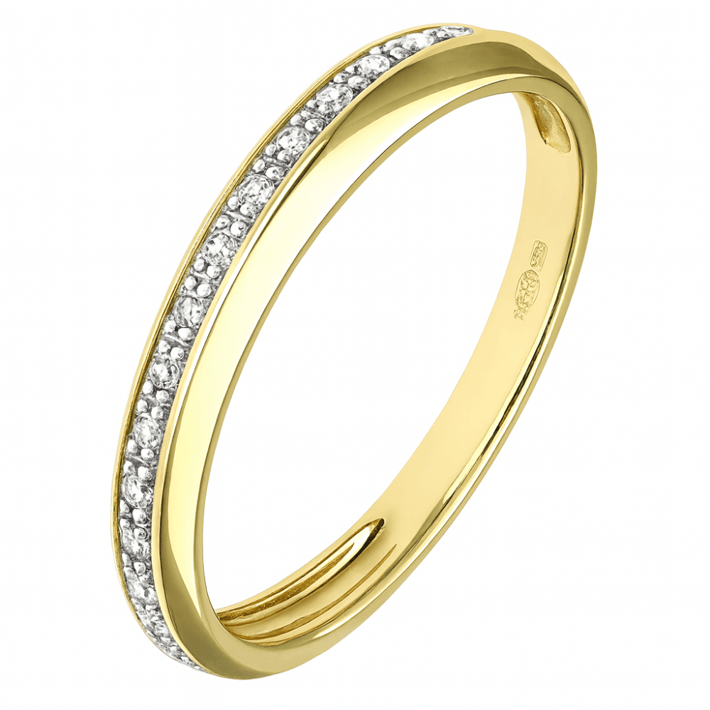 9ct Gold Natural Diamond Pave Set Eternity Ring