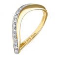 9ct Gold Natural Diamond Wedding Wishbone Band Ring