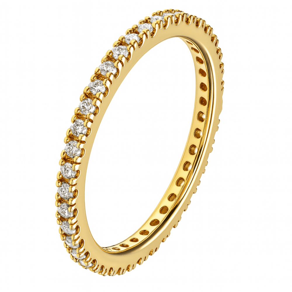 Diamond Full Eternity Band Ring 9ct Gold | Prime Jewellery