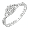 Diamond Cluster Ring 9ct White Gold | Prime Jewellery