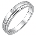 Diamond Flush Set Wedding Band Ring 9ct White Gold | Prime Jewellery