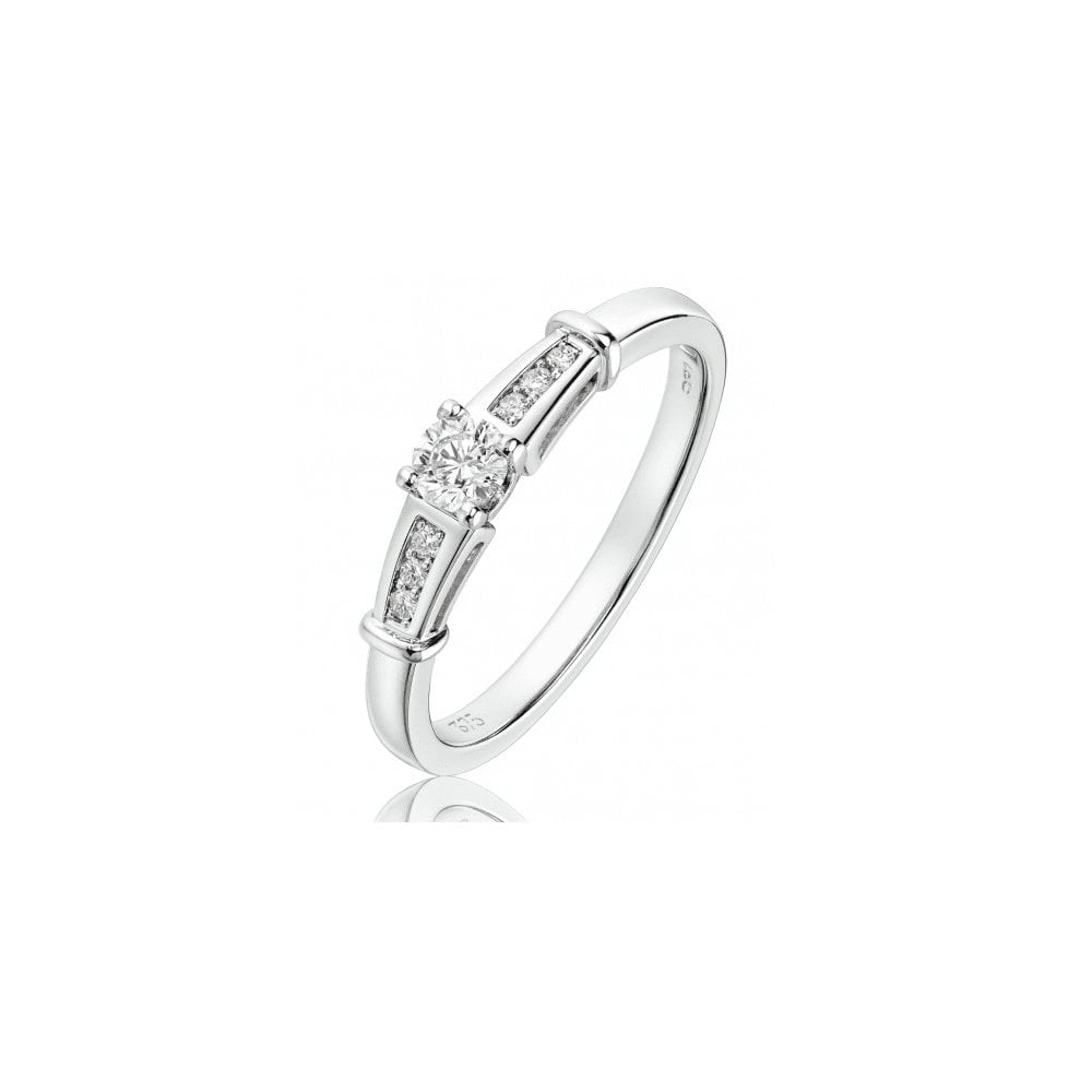 Diamond Engagement Ring 9ct White Gold | Prime Jewellery