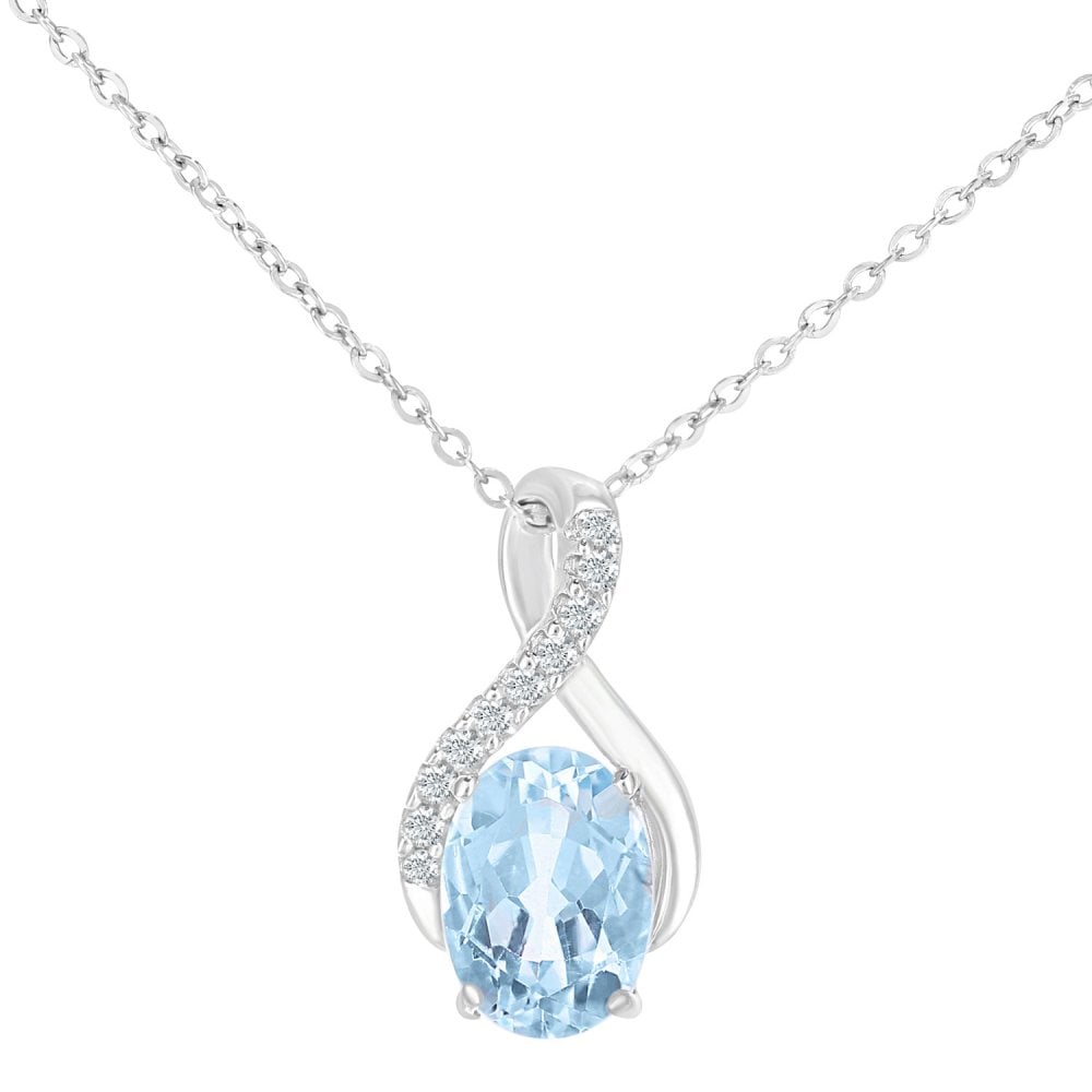 Blue Topaz Earrings - detail view | Prime Jewellery