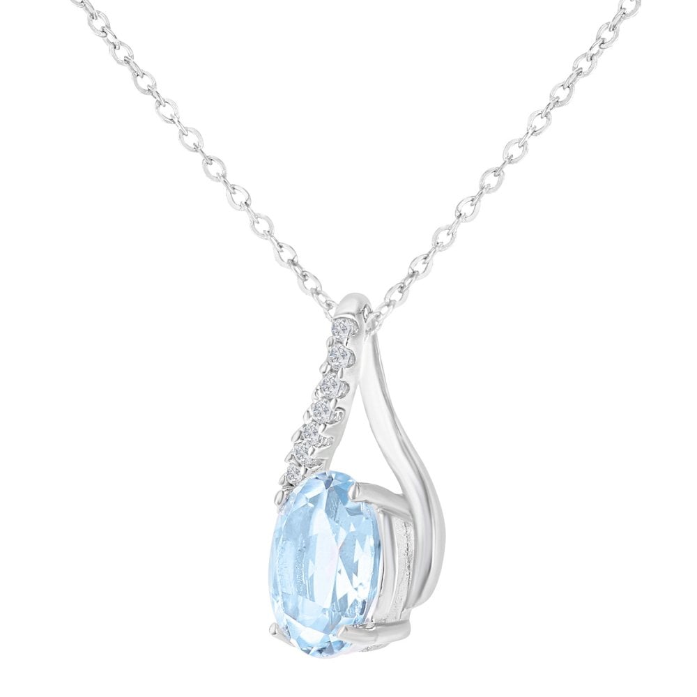 Blue Topaz Earrings - detail view | Prime Jewellery