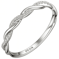 9ct White Gold Natural Diamond Crossover Eternity Ring