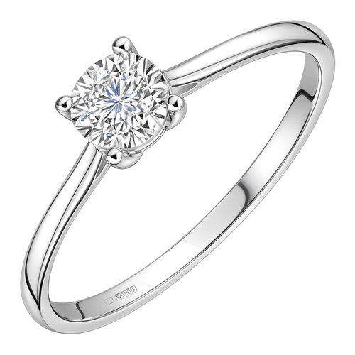 Diamond Solitaire Engagement Ring 18ct White Gold | Prime Jewellery