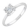 18ct White Gold 0.30 Carat Natural Diamond Solitaire Engagement Ring