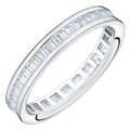 18ct White Gold 0.85 Carat Natural Diamond Channel Set Full Eternity Band Ring
