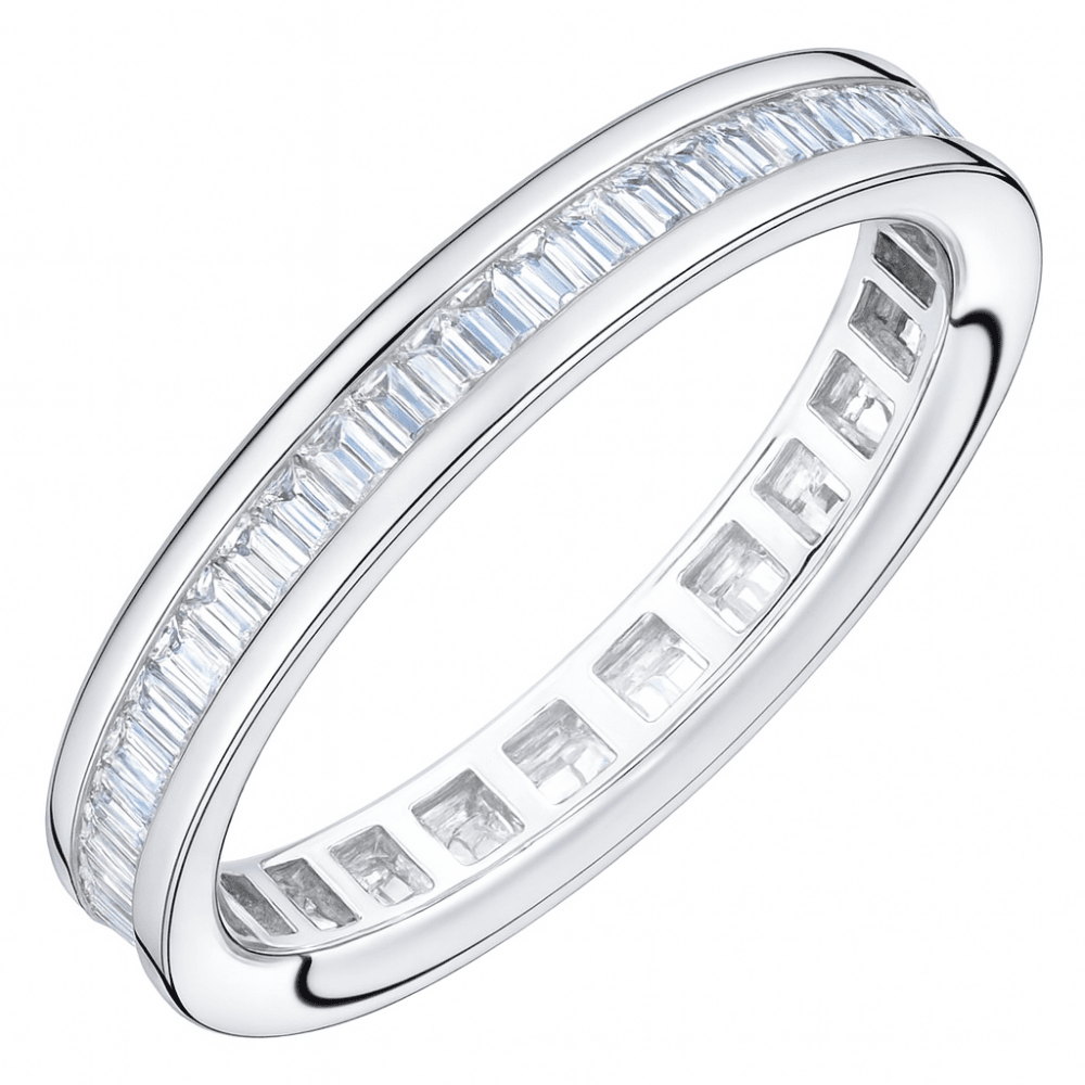 18ct White Gold 0.85 Carat Natural Diamond Channel Set Full Eternity Band Ring