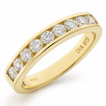 18ct Yellow Gold 0.75 Carat Natural Diamond Channel Set Eternity Band Ring
