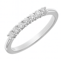 Platinum 0.33 Carat Natural Diamond 7 Stone Eternity Ring