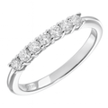 18ct White Gold 0.33 Carat Natural Diamond 7 Stone Eternity Ring