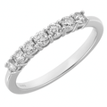 18ct White Gold 0.50 Carat Natural Diamond 7 Stone Eternity Ring