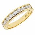 18ct Yellow Gold 1 Carat Natural Diamond Channel Set Eternity Band Ring