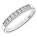 Platinum 0.33 Carat Natural Diamond Channel Set Eternity Band Ring