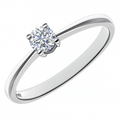 Platinum 0.25 Carat Natural Diamond Solitaire Engagement Ring Round Brilliant