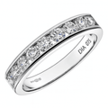 18ct White Gold 0.50 Carat Natural Diamond Channel Set Eternity Band Ring