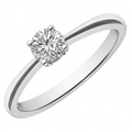 Platinum Engagement Ring, IJ/I Certified 0.50ct Diamond, Round Brilliant