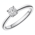 Platinum Engagement Ring, IJ/I Certified 0.75ct Diamond, Round Brilliant