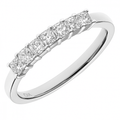 Platinum Eternity Ring, J/I Certified 0.50ct Diamonds, Princess Cut