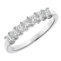 Platinum Eternity Ring, J/I Certified 0.75ct Diamonds, Princess Cut