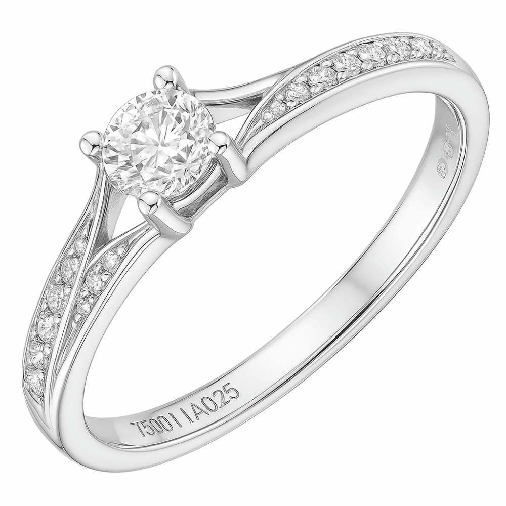 18ct White Gold 0.25ct Diamond Engagement Ring