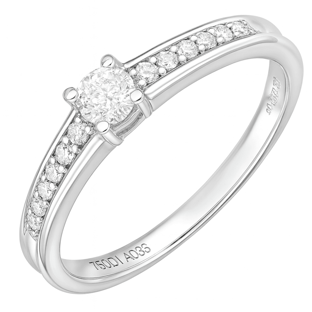 18ct White Gold 0.33ct Diamond Engagement Ring