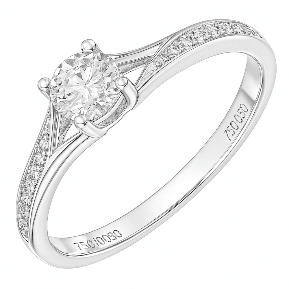 18ct White Gold 0.50ct Diamond Engagement Ring