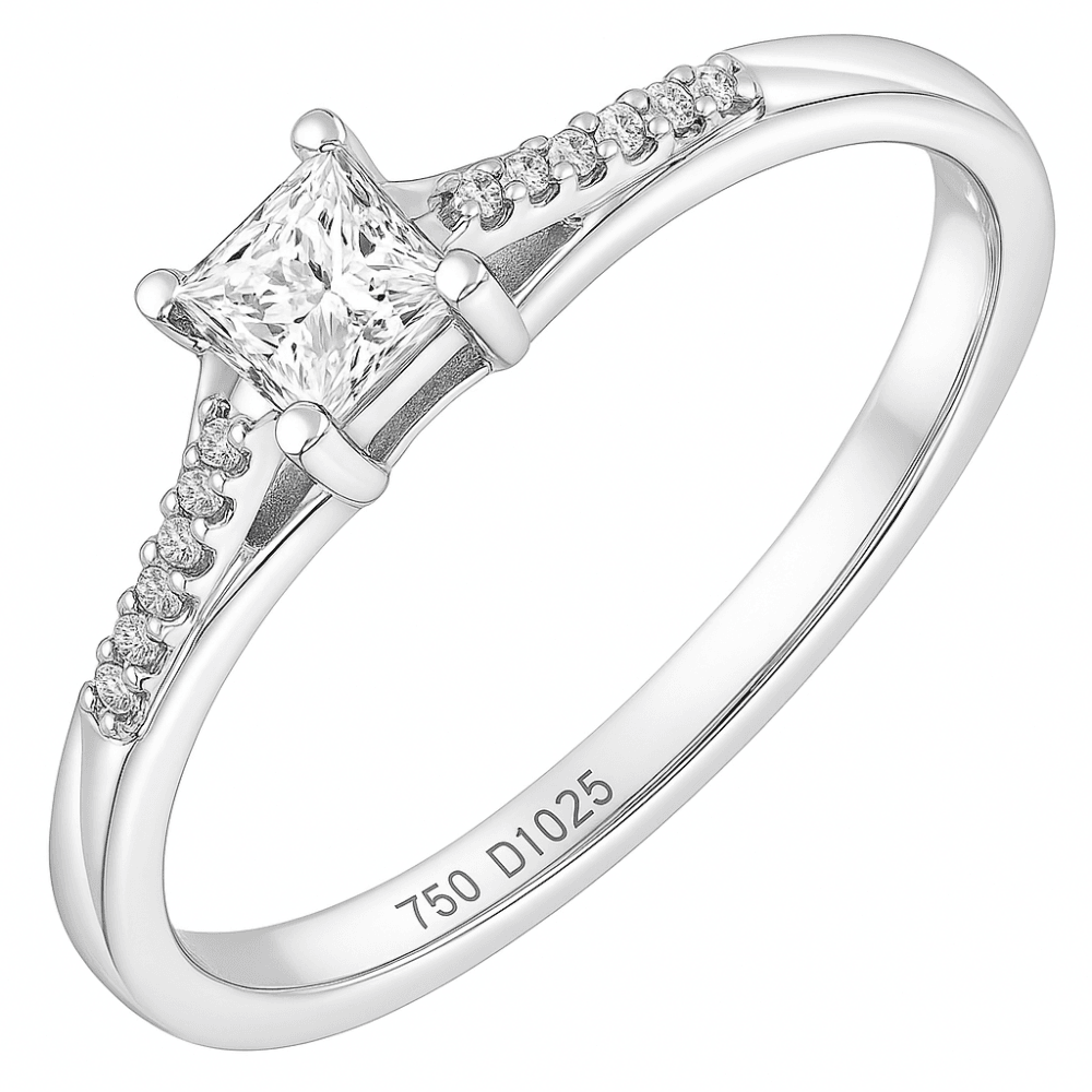 18ct White Gold 0.25ct Diamond Engagement Ring