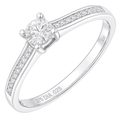 9ct White Gold 0.25ct Diamond Engagement Ring