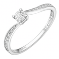 9ct White Gold 0.25ct Diamond Engagement Ring