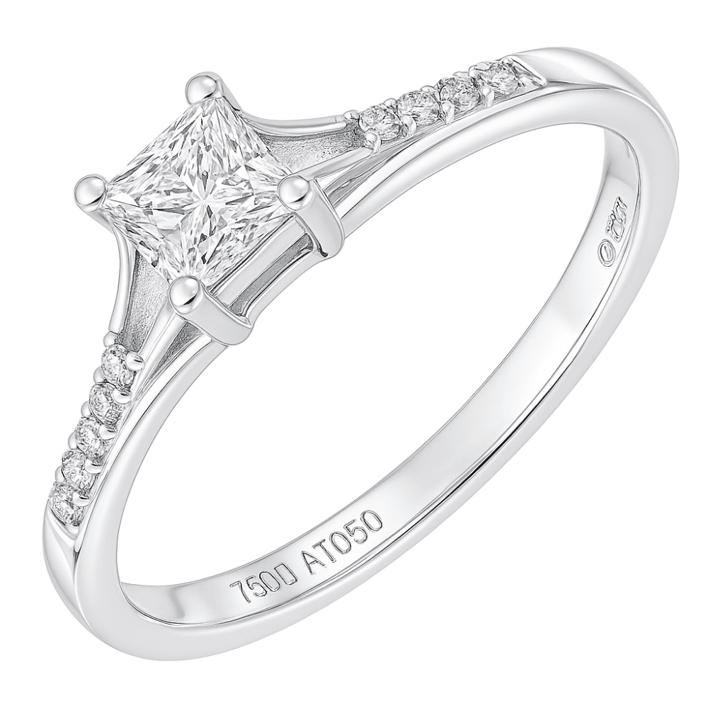 18ct White Gold 0.50ct Diamond Engagement Ring