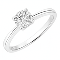 18ct White Gold Engagement Ring, IJ/I Certified 0.75ct Diamond, Round Brilliant