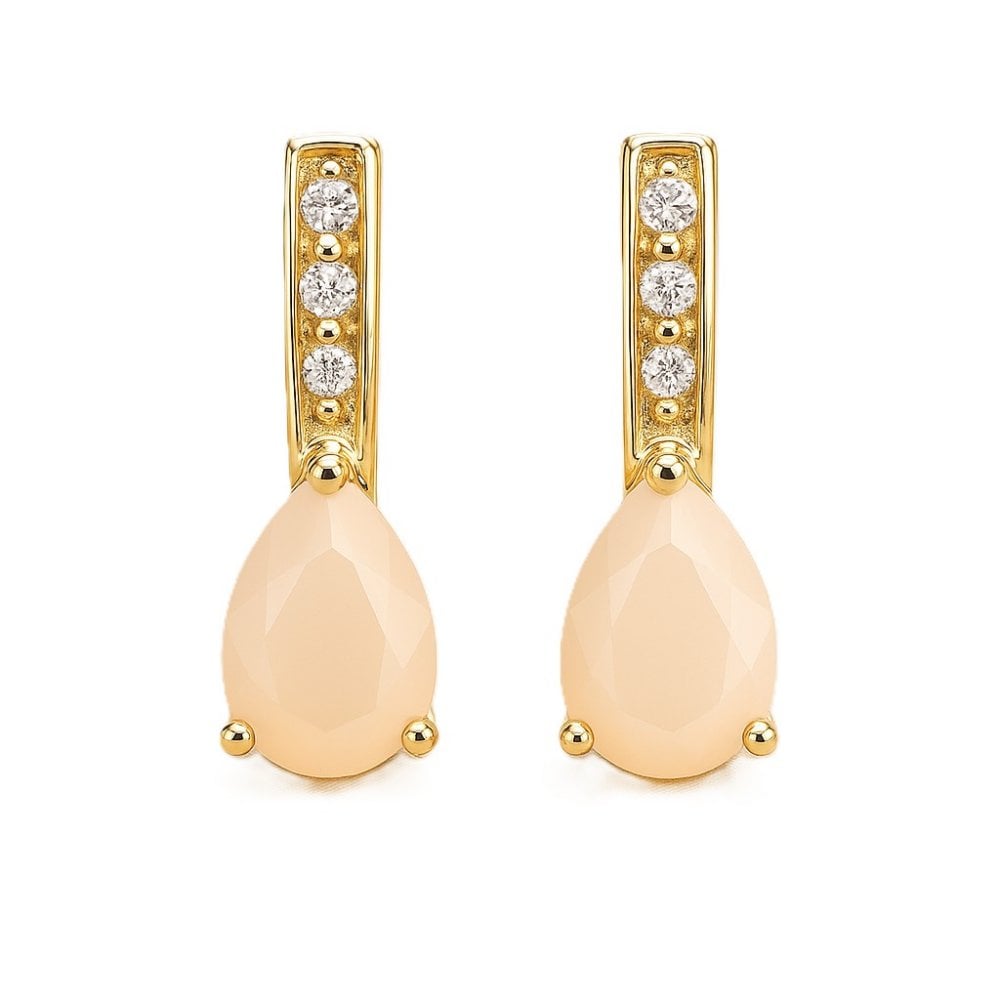 Pink Opal Drop Earrings - detail view | Prime Jewellery