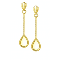 Pear Opal Stick Drop Earrings 9ct Yellow Gold | Prime Jewellery