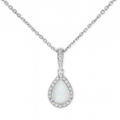 Opal Necklace 9ct White Gold | Prime Jewellery