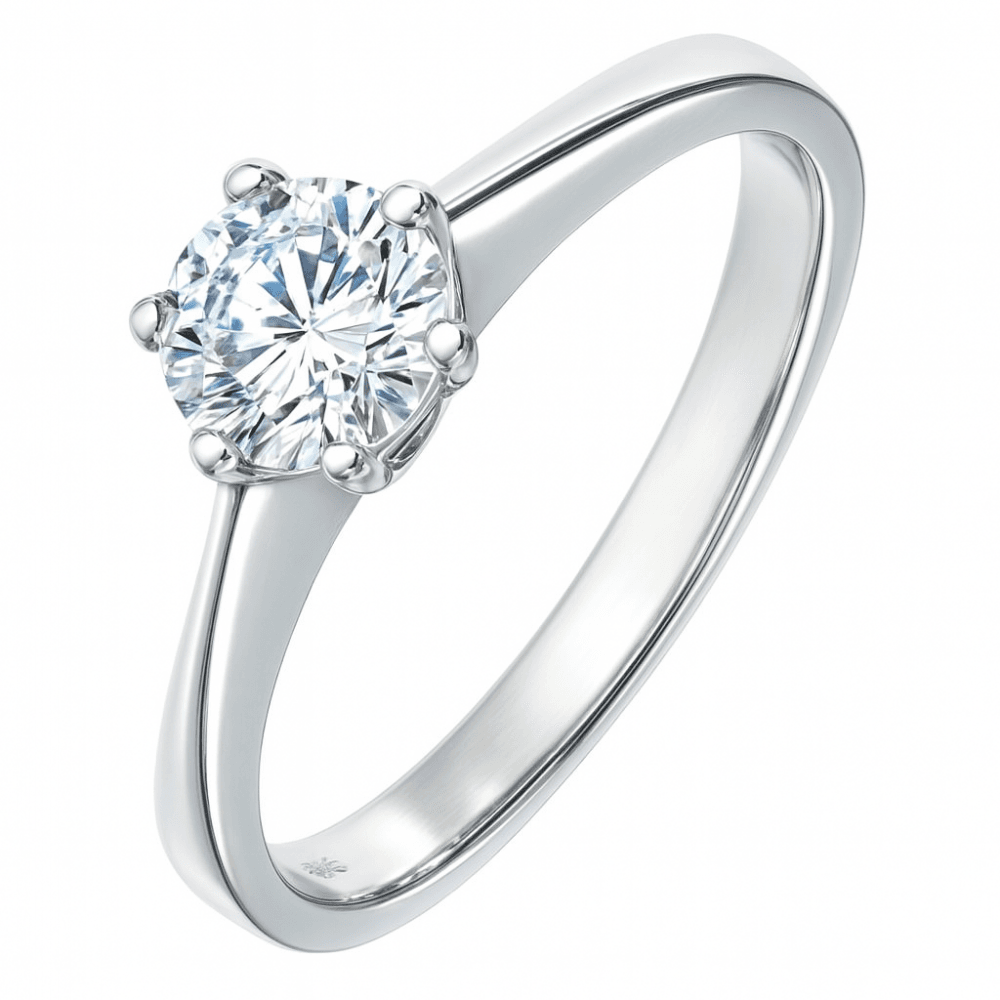 9ct White Gold Solitaire Ring