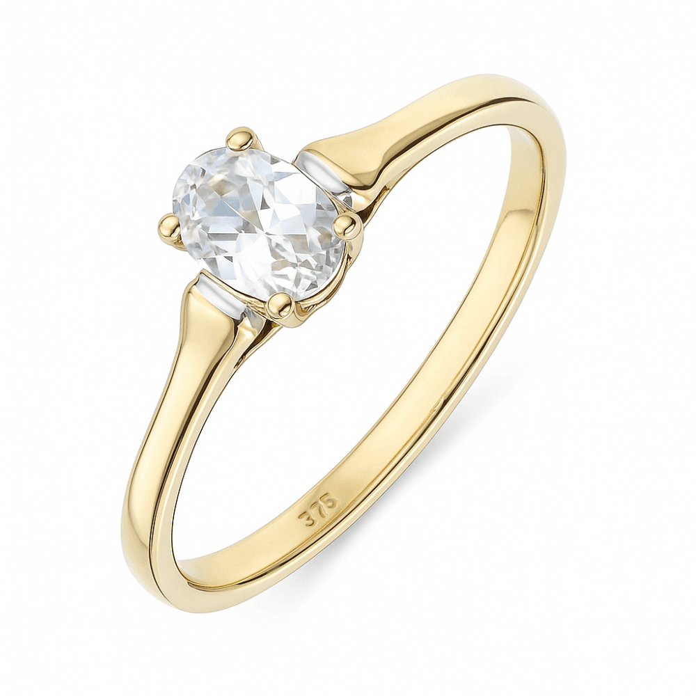 9ct Yellow Gold CZ Ring