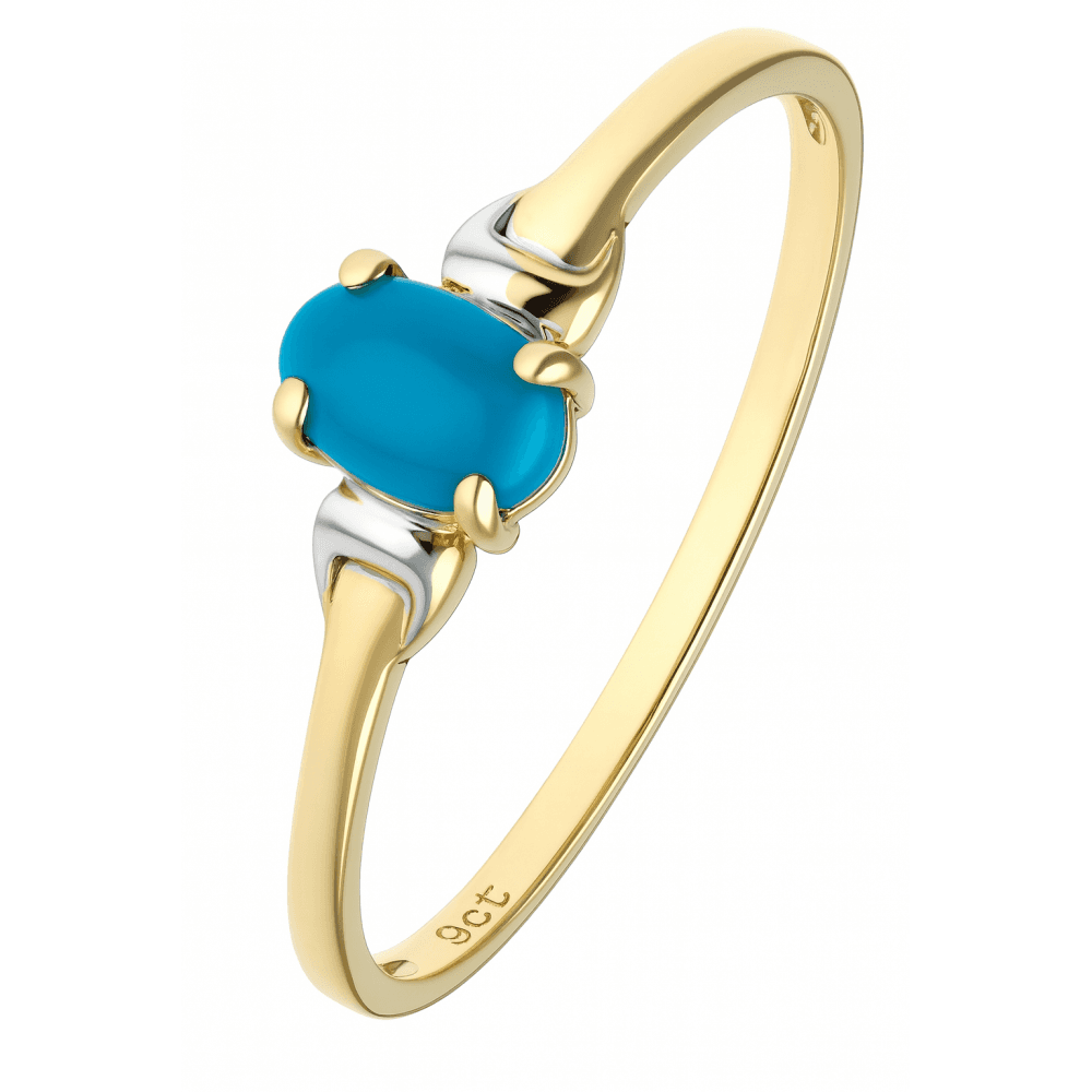 9ct Yellow Gold Turquoise Ring